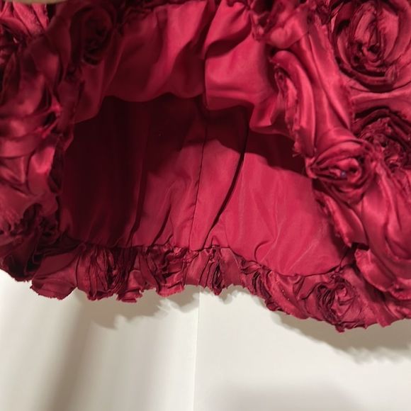 Rosette Burgundy Baby Girl Special Occasion Dress and Bloomers 18 months - Picture 9 of 13